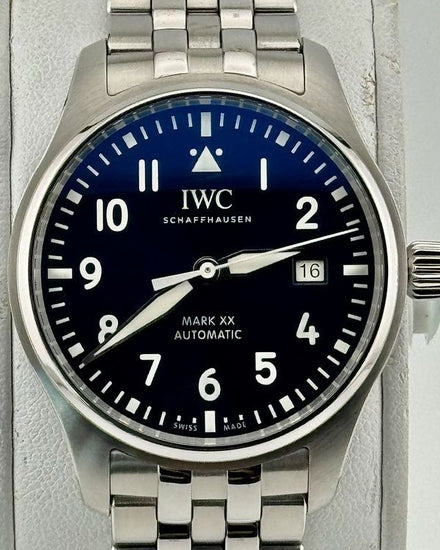 No Reserve - 2024 IWC Schaffhausen Pilot Mark XX 40MM Black Dial Steel Bracelet (IW328204)