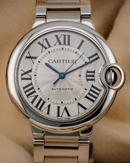 No Reserve - 2015 Cartier Ballon Bleu 36MM Silver Dial Steel Bracelet (W6920046)