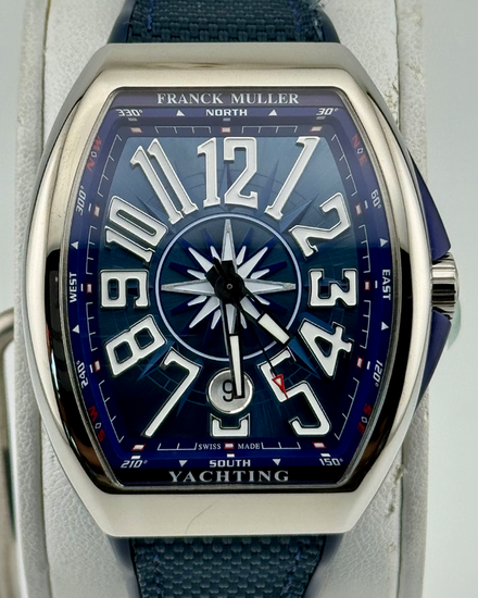 No Reserve - Franck Muller Vanguard 41MM Blue Dial Rubber Strap (V41 SC DT Yachting)