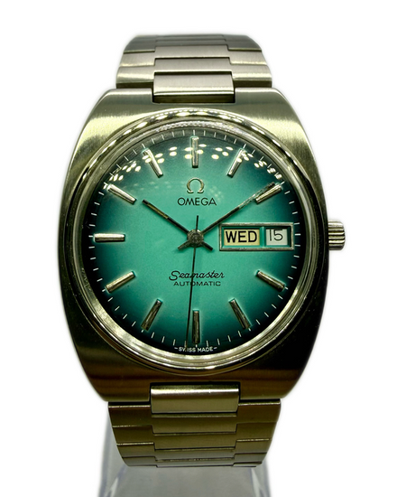 Omega Seamaster Automatic Vintage 35MM Blue Dial Steel Bracelet (166.0216)