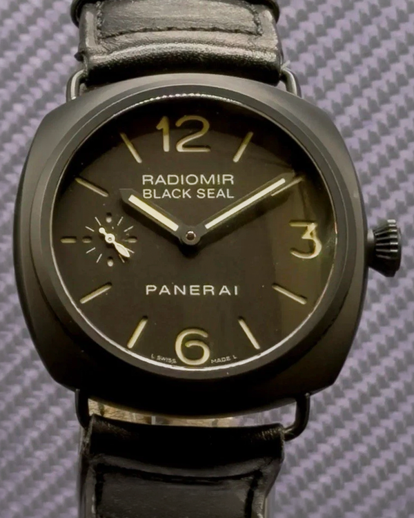 2016 Panerai Radiomir Black Seal 45MM Black Dial Leather Strap (PAM00292)