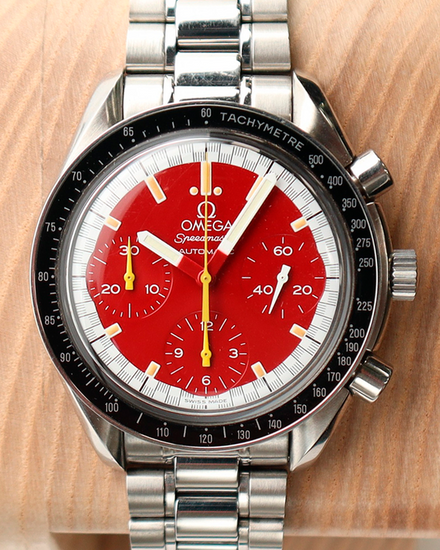 Omega Speedmaster "Michael Schumacher" 39MM Red Dial Steel Bracelet (3510.61.00)