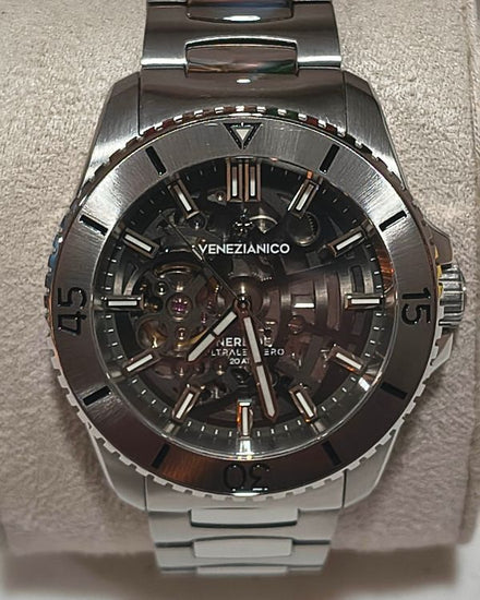Venezianico Nereide Ultraleggero 42MM Skeleton Dial Steel Bracelet (3921508C)