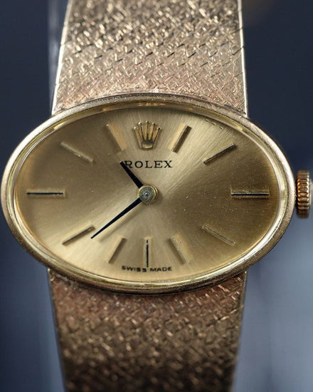 Rolex Cellini Orchid 25MM Yellow Gold Dial Yellow Gold Bracelet (2674)