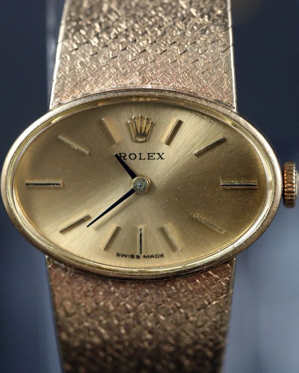 Rolex Cellini Orchid 25MM Yellow Gold Dial Yellow Gold Bracelet (2674)