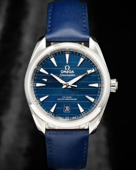 2018 Omega Seamaster Aqua Terra 150M 38MM Blue Dial Leather Strap (220.13.38.20.03.001)