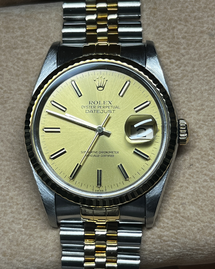 1988 Rolex Datejust 36MM Champagne Dial Two-Tone Jubilee Bracelet (16233)