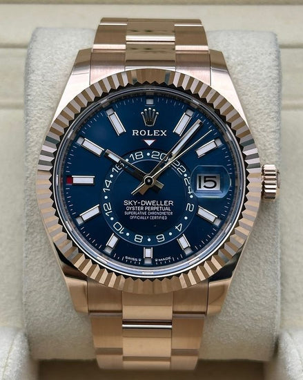 2024 Rolex Sky-Dweller 42MM Blue Dial Rose Gold Oyster Bracelet (336935)