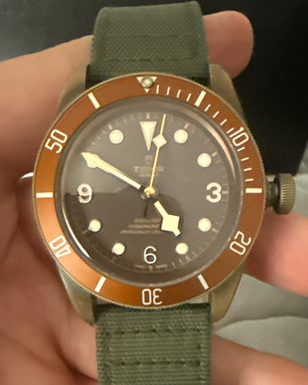 2018 Tudor Black Bay Bronze 43MM Brown Dial Textile Strap (79250BM)