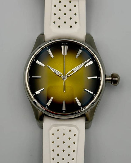 2026 H. Moser & Cie. Pioneer Centre Seconds "Sunny-Side Up" 40MM Yellow Dial Rubber Strap (3201-1200)