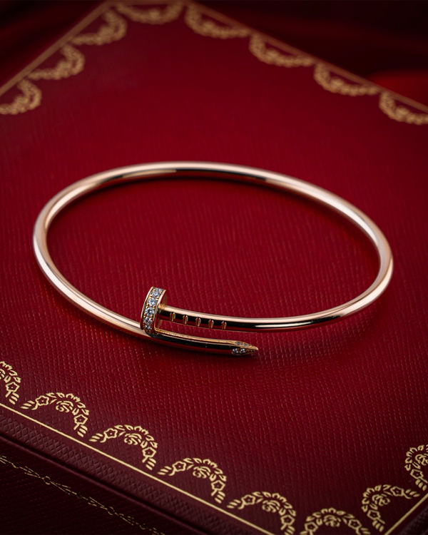 Cartier Juste Un Clou Bracelet Size 16 Yellow Gold 2.5MM 0.18 CTW (Juste Un Clou)