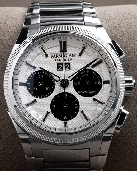 2022 Parmigiani Fleurier Tonda Chronograph "Panda" 42MM Silver Dial Steel Bracelet (PFC906-0000140-B00182)