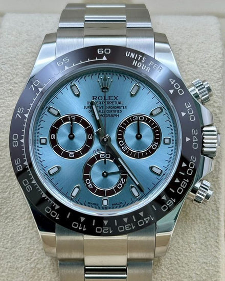2021 Rolex Cosmograph Daytona 40MM Ice Blue Dial Platinum Oyster Bracelet (116506)