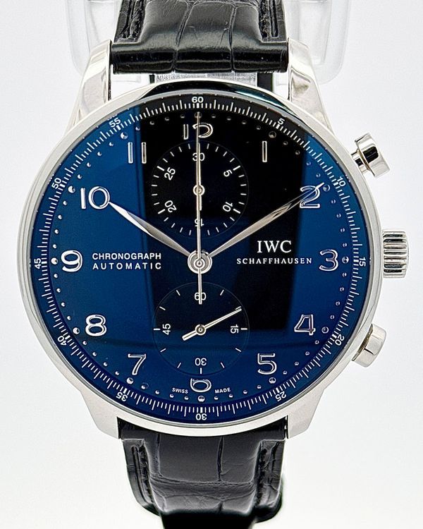 IWC Schaffhausen Portugieser 40MM Black Dial Leather Strap (IW371447)