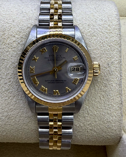 No Reserve - Rolex Lady-Datejust 26MM Grey Dial Two-Tone Jubilee Bracelet (69713)