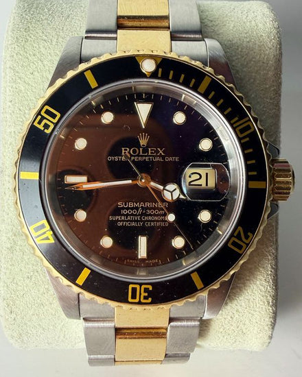2008 Rolex Submariner Date 40MM Black Dial Two-Tone Oyster Bracelet (16613)