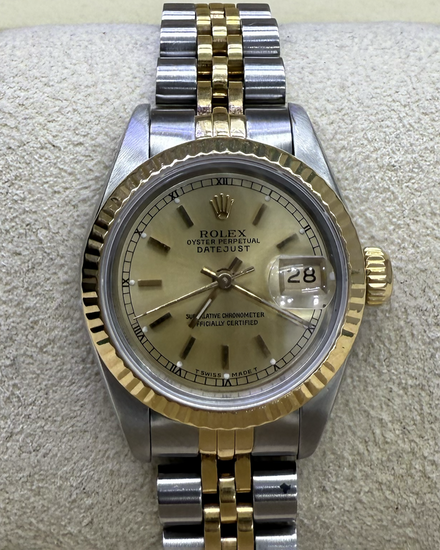 No Reserve - Rolex Lady-Datejust Lady-Datejust 26MM Champagne Dial Two-Tone Jubilee (69173)