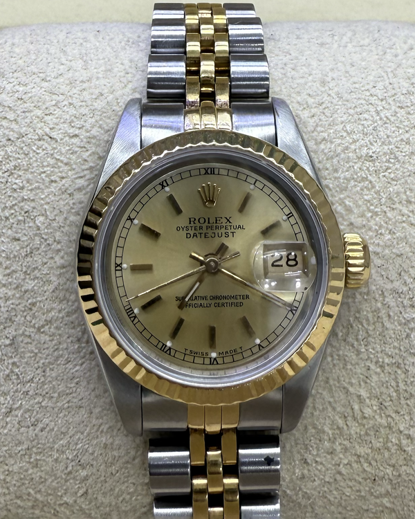 Rolex Lady-Datejust Lady-Datejust 26MM Champagne Dial Two-Tone Jubilee (69173)