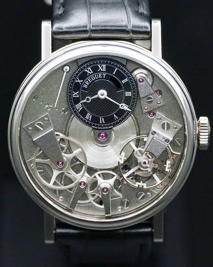 Breguet Tradition 37MM Skeleton Dial Leather Strap (7027BB/G9/9V6)