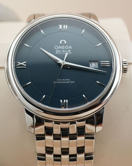 2021 Omega De Ville Prestige 39.5MM Blue Dial Steel Bracelet (424.10.40.20.03.001)