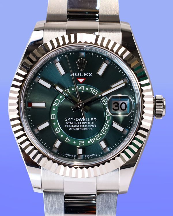 2026 Rolex Sky-Dweller 42MM Green Dial Oyster Bracelet (336934)