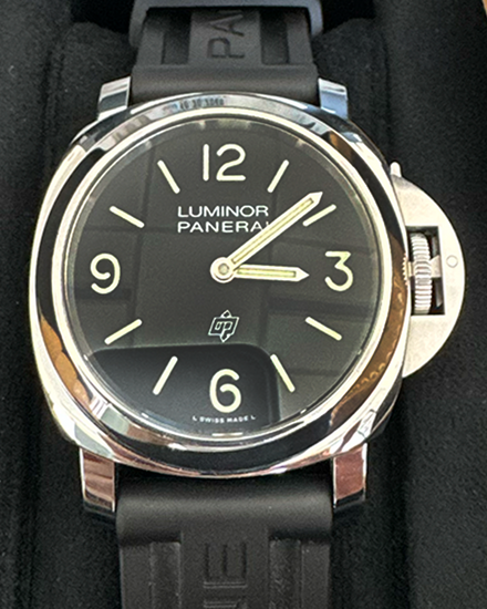 2022 Panerai Luminor Base Logo 44MM Black Dial Rubber Strap (PAM01086)