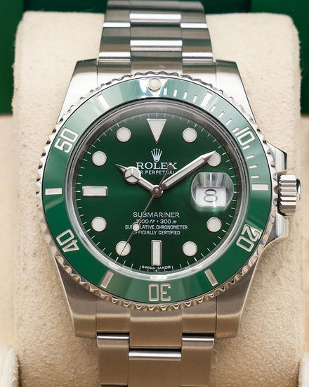 2014 Rolex Submariner Date "Hulk" 40MM Green Dial Oyster Bracelet (116610LV)