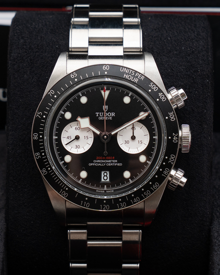 2023 Tudor Black Bay Chrono "Reverse Panda" 41MM Black Dial Steel Bracelet (79360N)