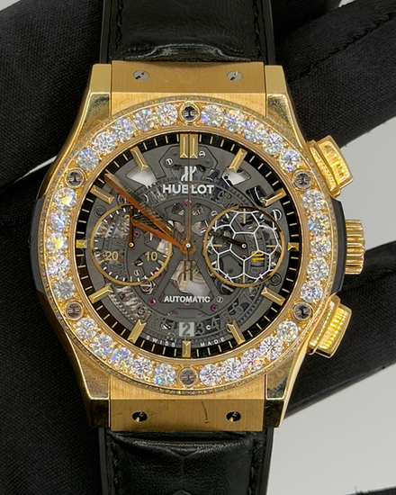 Hublot Classic Fusion Aerofusion "Pelé" L.E. 45MM Skeleton Dial Leather Strap (525.VX.0179.VR.PEL14)