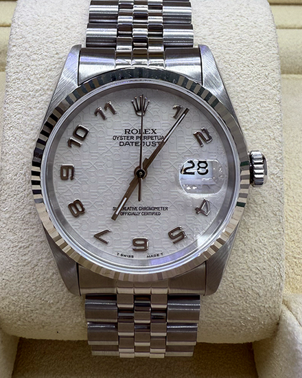 Rolex Datejust 36MM White Dial Jubilee Bracelet (16234)