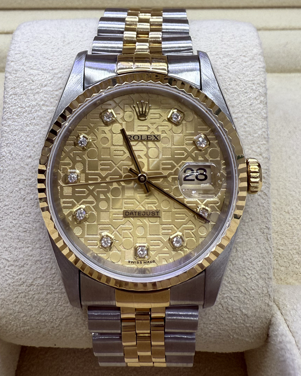Rolex Datejust 36MM Champagne "Jubilee" Dial Two-Tone Jubilee Bracelet (16234)