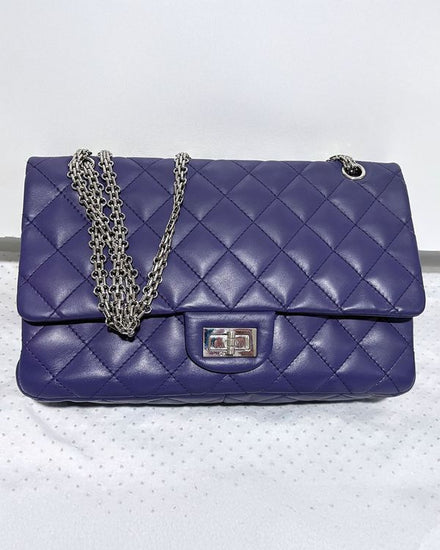 Chanel Bag Double Flap Shoulder Bag Small Quilted 12.25x8x3.75IN Lambskin Leather Ruthenium Hardware All-Metal Chain Strap (Shoulder Bag)