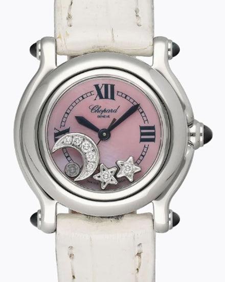 Chopard Happy Sport 26MM Quartz Mother of Pearl Dial Leather Strap (27/8245-23)