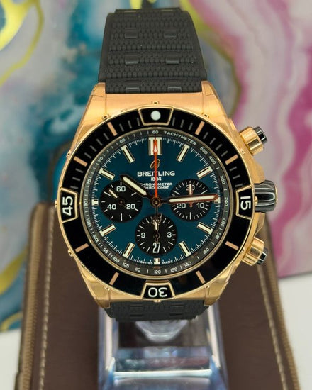 2024 Breitling Chronomat B01 L.E. 44MM Blue Dial Rubber Strap (RB01362A1C1S1)