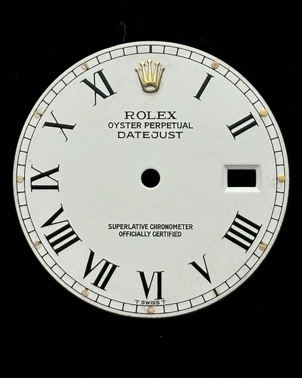 No Reserve - Rolex Accessories Datejust White "Buckley" Dial (16233)