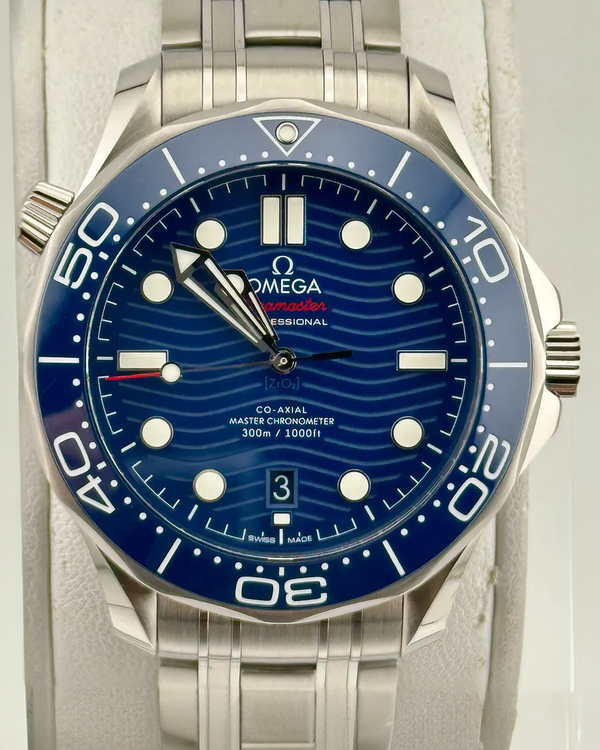 No Reserve - 2022 Omega Seamaster Diver 300M 42MM Blue Dial Steel Bracelet (210.30.42.20.03.001)