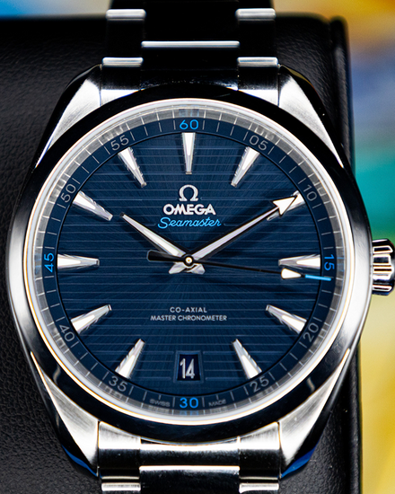 No Reserve - 2024 Omega Seamaster Aqua Terra 41MM Blue Dial Steel Bracelet (220.10.41.21.03.001)