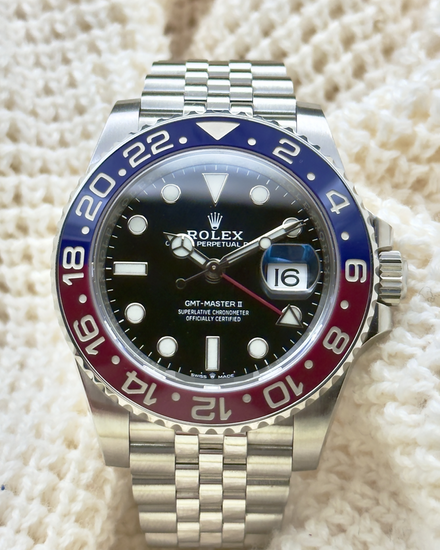 No Reserve - Discontinued 2024 Rolex GMT-Master II "Pepsi" 40MM Black Dial Jubilee Bracelet (126710BLRO)