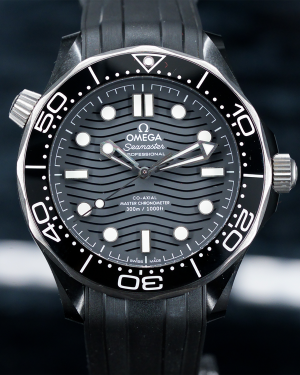 2022 Omega Seamaster Diver 300M 43.5MM Black Dial Rubber Strap (210.92.44.20.01.001)