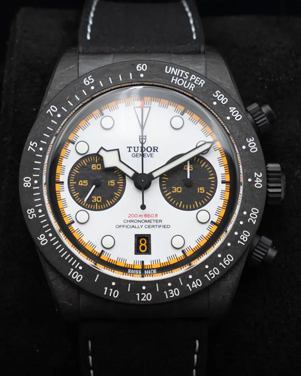 2026 Tudor Black Bay Chrono "Carbon 26" L.E. 42MM White Dial Rubber Strap (79377KN)