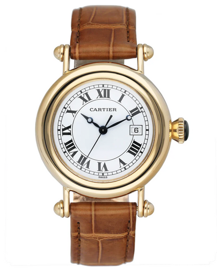 Cartier Diabolo 33MM White Dial Leather Strap (W1507651)