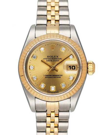 1999 Rolex Lady-Datejust 26MM Champagne Dial Two-Tone Jubilee Bracelet (79173)