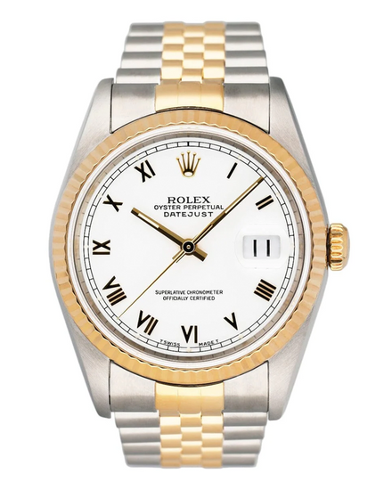1995 Rolex Datejust 36MM White Dial Two-Tone Jubilee Bracelet (16233)