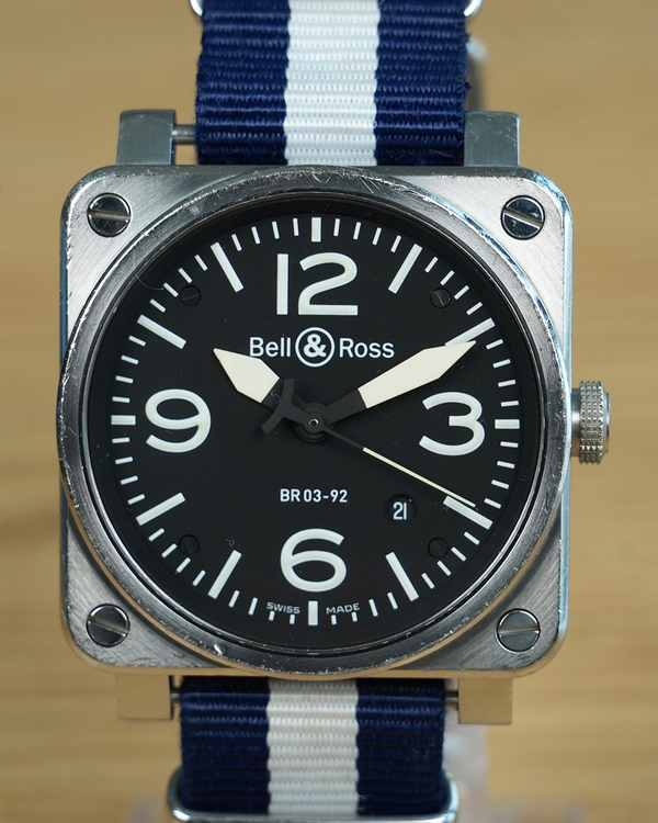 Bell & Ross BR 03-92 Diver 42MM Black Dial Textile Strap (BR03-92)