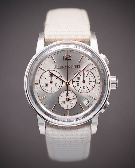 2022 Audemars Piguet Code 11.59 41MM Silver Dial Textile Strap (26393CR.OO.A009CR.01)