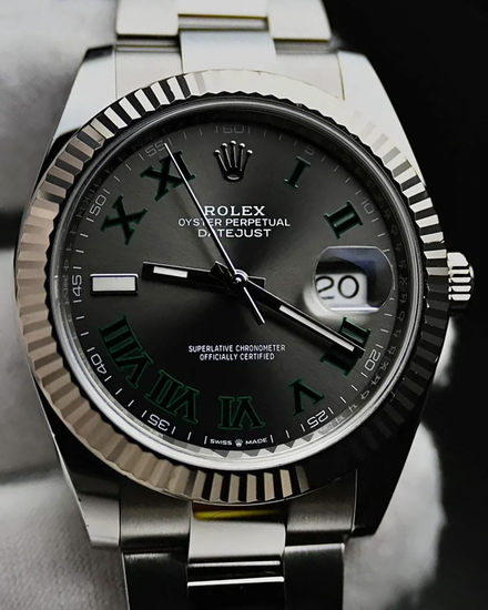 2019 Rolex Datejust "Wimbledon" 41MM Slate Dial Oyster Bracelet (126334)