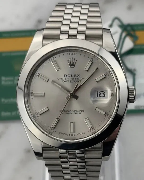 2019 Rolex Datejust 41MM Silver Dial Jubilee Bracelet (126300)
