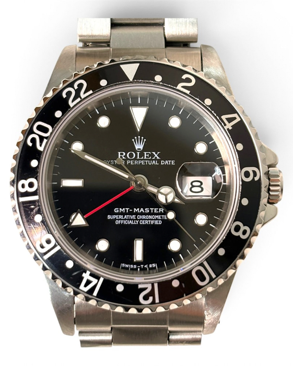 Rolex GMT-Master 40MM Black Dial Steel Bracelet (16700)
