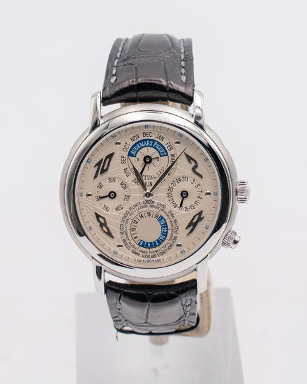 Audemars Piguet Jules Audemars Metropolis 39MM Silver Dial Leather Strap (25919PT.OO.D002CR.01)
