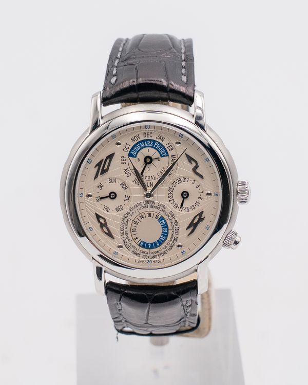 Audemars Piguet Jules Audemars Metropolis 39MM Silver Dial Leather Strap (25919PT.OO.D002CR.01)